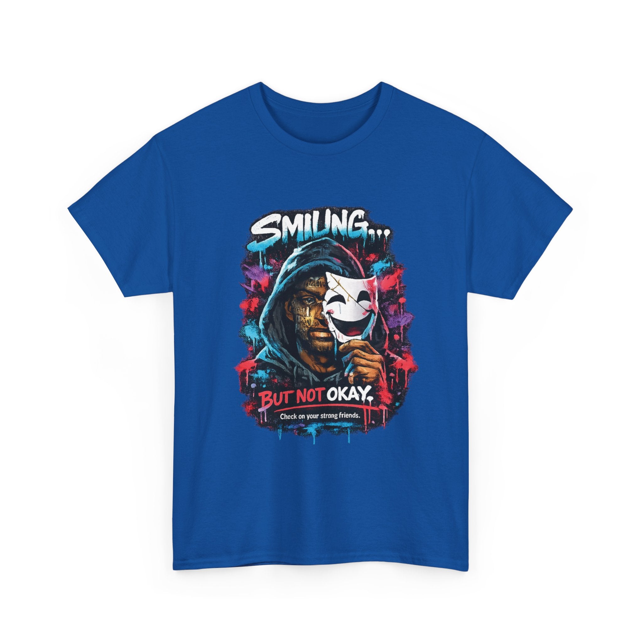 Smilling.. But Not Okay Heavy Cotton Tee