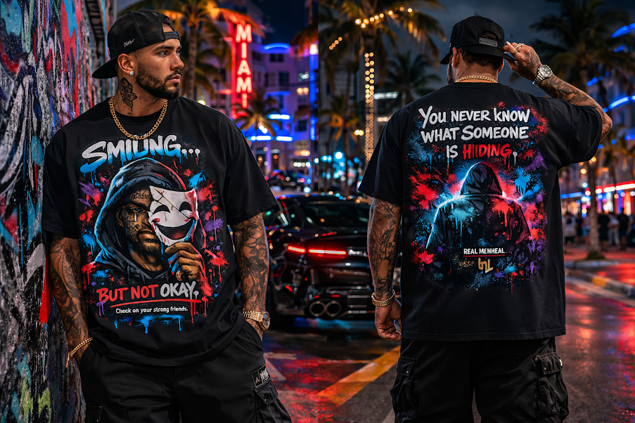 Smilling.. But Not Okay Garment-Dyed T-shirt